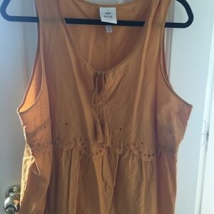 Knox Rose Mustard Eyelet Top